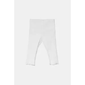 United Colors of Benetton leggins copii culoarea alb, uni, 3F1AGF04K imagine
