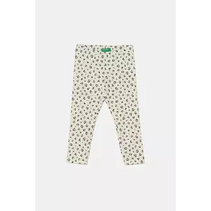 United Colors of Benetton leggins copii culoarea alb, cu imprimeu, 3SDSGF04U imagine