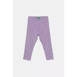 United Colors of Benetton leggins copii culoarea violet, cu imprimeu, 3SDSGF04U imagine