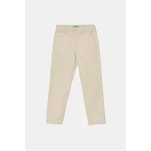 United Colors of Benetton pantaloni copii culoarea bej, uni, 4T48CF011 imagine