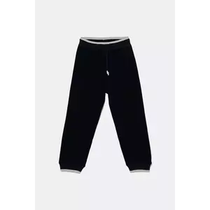 United Colors of Benetton pantaloni de trening din bumbac pentru copii culoarea bleumarin, uni, 3BC1CF065 imagine