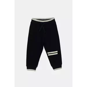 United Colors of Benetton pantaloni de trening din bumbac pentru copii culoarea bleumarin, cu imprimeu, 3BC1GF04O imagine