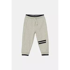 United Colors of Benetton pantaloni de trening din bumbac pentru copii culoarea gri, cu imprimeu, 3BC1GF04O imagine