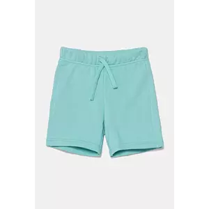United Colors of Benetton pantaloni scurți din bumbac pentru copii culoarea turcoaz, talie reglabila, 3J70G900P imagine
