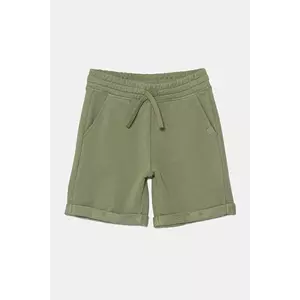 United Colors of Benetton pantaloni scurți din bumbac pentru copii culoarea verde, talie reglabila, 3J68C901G imagine