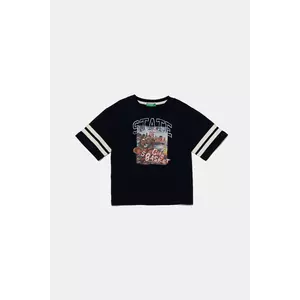 United Colors of Benetton tricou de bumbac pentru copii culoarea bleumarin, cu imprimeu, 3I1XG10IM imagine