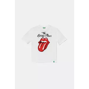 United Colors of Benetton tricou de bumbac pentru copii culoarea alb, cu imprimeu, 3I1XC10NV imagine