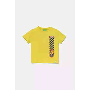 United Colors of Benetton tricou de bumbac pentru copii culoarea verde, cu imprimeu, 3I1XG10I3 imagine