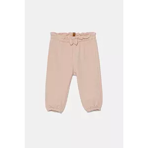 United Colors of Benetton pantaloni de trening pentru bebeluși culoarea roz, uni, 3Z4JAF025 imagine