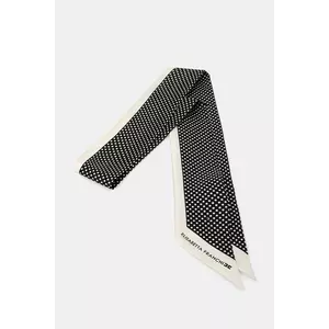 Elisabetta Franchi esarfa de matase femei, culoarea negru, cu imprimeu, FO07L52E2 imagine