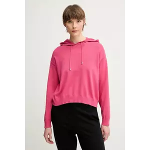 United Colors of Benetton pulover de bumbac femei, culoarea roz, light, 1294D203T imagine