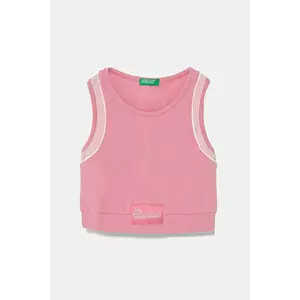 United Colors of Benetton top copii culoarea roz, 3P4ZCH01U imagine