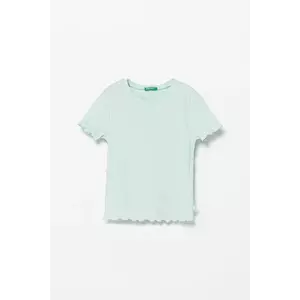 United Colors of Benetton tricou copii culoarea turcoaz, 3F1AC10N4 imagine