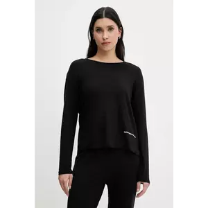 United Colors of Benetton longsleeve de pijama culoarea negru, 36MX3M07B imagine