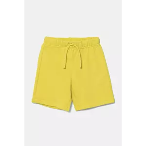 United Colors of Benetton pantaloni scurți din bumbac pentru copii culoarea verde, talie reglabila, 3J70G900P imagine