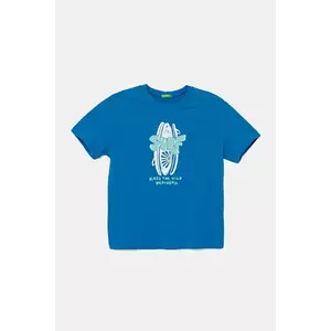 United Colors of Benetton tricou de bumbac pentru copii cu imprimeu, 3JERC10PE imagine