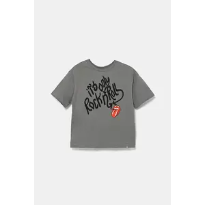 United Colors of Benetton tricou de bumbac pentru copii culoarea gri, cu imprimeu, 3I1XC10NV imagine