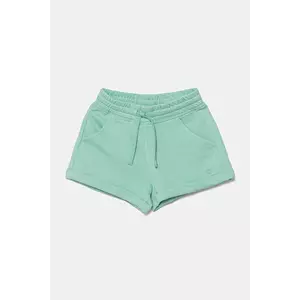 United Colors of Benetton pantaloni scurți din bumbac pentru copii culoarea turcoaz, uni, talie reglabila, 3J68C901C imagine