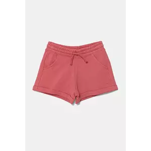 United Colors of Benetton pantaloni scurți din bumbac pentru copii culoarea roz, uni, talie reglabila, 3J68C901C imagine