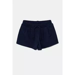 United Colors of Benetton pantaloni scurți din bumbac pentru copii culoarea bleumarin, uni, talie reglabila, 3J70G901R imagine