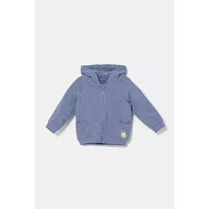 United Colors of Benetton bluză copii culoarea violet, cu glugă, uni, 3Z4JA501K imagine