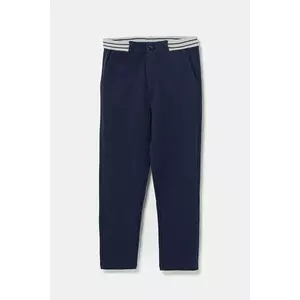 United Colors of Benetton pantaloni de bumbac pentru copii culoarea bleumarin, uni, 3KWYCF067 imagine