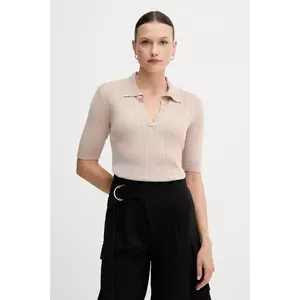 United Colors of Benetton tricou polo culoarea bej, 123VD3018 imagine