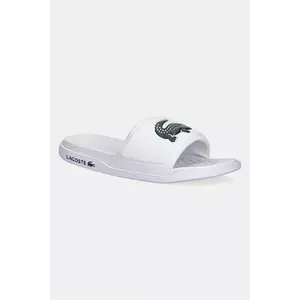 Lacoste papuci SERVE SLIDE DUAL culoarea alb, 49CMA0038 imagine