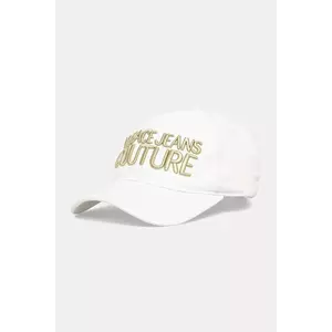 Versace Jeans Couture șapcă de baseball din bumbac bărbați, culoarea alb, cu imprimeu, 78GAZK32 ZG365 imagine