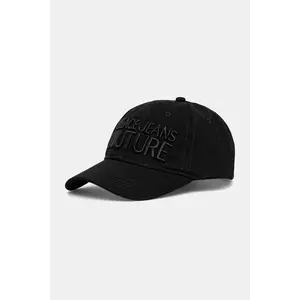 Versace Jeans Couture șapcă de baseball din bumbac femei, culoarea negru, cu imprimeu, 78HAZK32 ZG365 imagine