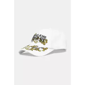Versace Jeans Couture șapcă de baseball din bumbac femei, culoarea alb, cu imprimeu, 78HAZK17 ZG367 imagine