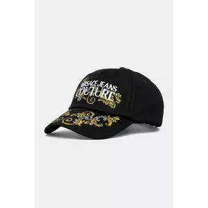 Versace Jeans Couture șapcă de baseball din bumbac femei, culoarea negru, cu imprimeu, 78HAZK17 ZG367 imagine