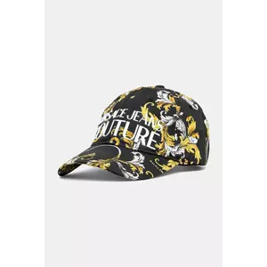 Versace Jeans Couture șapcă de baseball din bumbac femei, culoarea negru, cu imprimeu, 78HAZK10 ZG364 imagine
