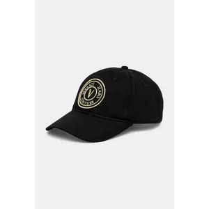 Versace Jeans Couture șapcă de baseball din bumbac bărbați, culoarea negru, cu imprimeu, 78GAZK26 ZG366 imagine