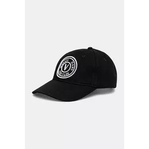 Versace Jeans Couture șapcă de baseball din bumbac bărbați, culoarea negru, cu imprimeu, 78GAZK26 ZG366 imagine