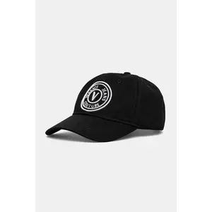 Versace Jeans Couture șapcă de baseball din bumbac femei, culoarea negru, cu imprimeu, 78HAZK26 ZG366 imagine