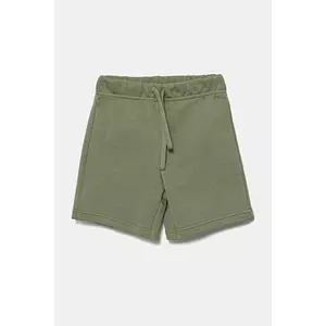 United Colors of Benetton pantaloni scurți din bumbac pentru copii culoarea verde, talie reglabila, 3J70G900P imagine