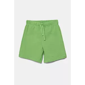 United Colors of Benetton pantaloni scurți din bumbac pentru copii culoarea verde, talie reglabila, 3J70G900P imagine
