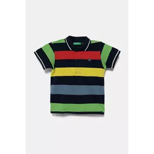 United Colors of Benetton tricouri polo din bumbac pentru copii cu imprimeu, 39QAG300V imagine