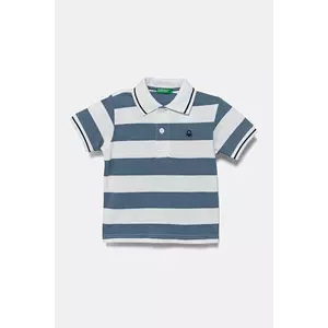 United Colors of Benetton tricouri polo din bumbac pentru copii cu imprimeu, 39QAG300V imagine