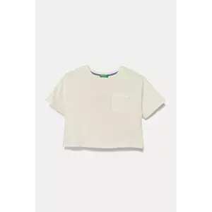 United Colors of Benetton tricou de bumbac pentru copii culoarea bej, 3I1XC10N8 imagine