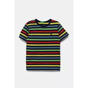United Colors of Benetton tricou de bumbac pentru copii culoarea galben, cu imprimeu, 3FHXC10MW imagine