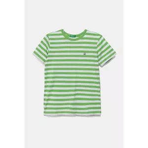 United Colors of Benetton tricou de bumbac pentru copii culoarea verde, cu imprimeu, 3FHXC10MW imagine
