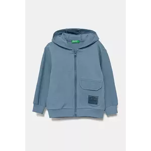 United Colors of Benetton hanorac de bumbac pentru copii cu glugă, cu imprimeu, 3T31G503Q imagine
