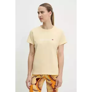 Helly Hansen tricou din bumbac CORE GRAPHIC femei, culoarea galben, 54592 imagine