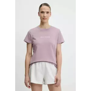 Helly Hansen tricou din bumbac CORE femei, culoarea violet, 54591 imagine