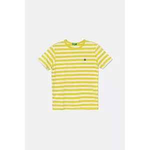 United Colors of Benetton tricou de bumbac pentru copii culoarea verde, cu imprimeu, 3FHXC10MW imagine