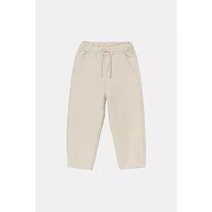 United Colors of Benetton pantaloni de trening din bumbac pentru copii culoarea bej, uni, 3HJMGF04M imagine