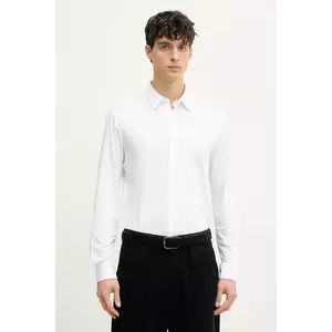 BOSS cămașă bărbați, culoarea alb, cu guler clasic, slim, 50533434 imagine