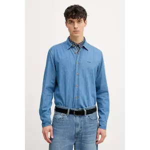 BOSS cămașă din denim bărbați, cu guler clasic, regular, 50520279 imagine